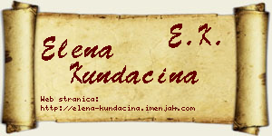 Elena Kundačina vizit kartica